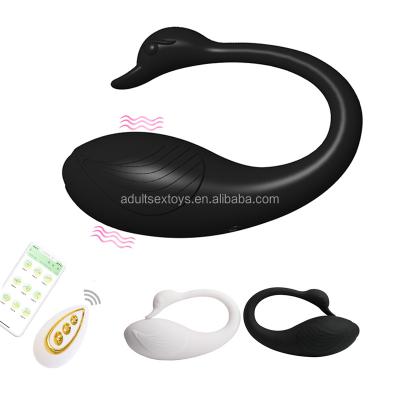 Mini White Swan Jump Egg Vibrator Mobile Phone App Control Vaginal G Spot For Women