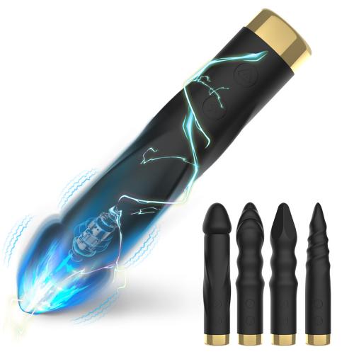 New 10 Frequency Strong Shock Silent Waterproof  Stimulation For Men And Women Masturbation Usb Av Stick Anal Plug