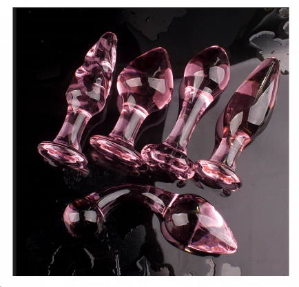 New Arrival  Anal  Stimulation High-grade Crystal Beads Glass Dildo  Butt Plug