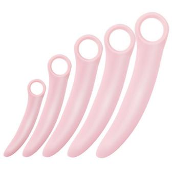 New Arrival Silicone Butt Plug For Women Men 5 Piece Set Moon Shape Finger Wearable Anal