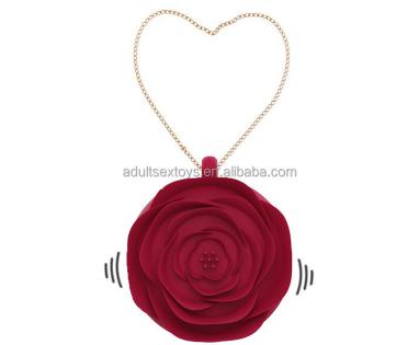 New Design   Woman's Skin-friendly Vibrator Necklace Gift-worthy Rose  For Women