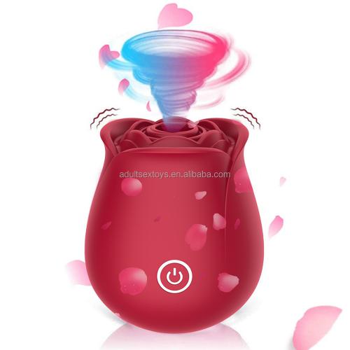 Rose Clit Sucker Nipple Stimulator  For Women,10 Intense Suction Clitoral Sucking Vibrator
