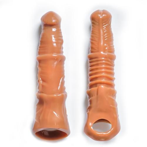 Penis New Enlargement Extender Condoms  Lock Lengthening Chunky Wearing For Couple Delay