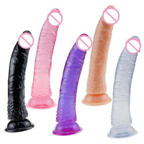 Transparent Suction Base Artificial Penis Dildo Couple Flirtation Female Masturbation Crystal