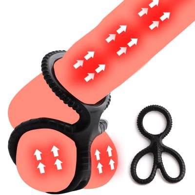 For Man Male Delay Ejaculation Silicone Locking Ring Double Penis