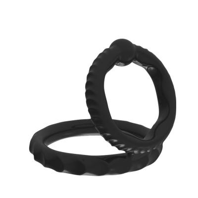 For Man Silicone Male Delay Ejaculation Double Ring  Cock Men