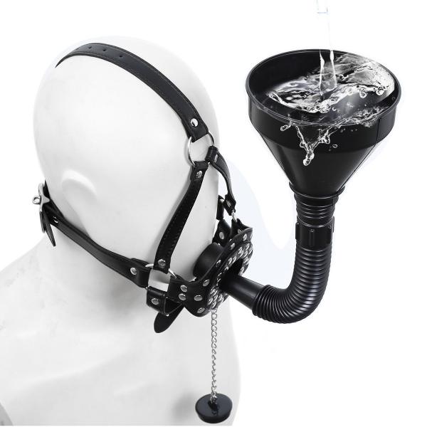 For Man Bdsm Wholesale Mouth Gag Plug With Nail Harness Watersport Urine Funnel