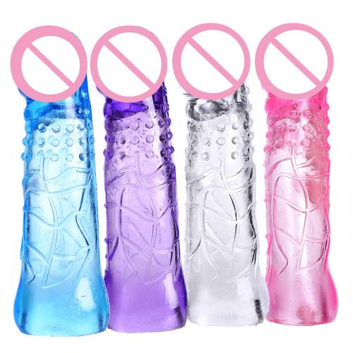 For Men Reusable Condom Realistic Dragon Cock Sleeve Extender Extension Big Penis