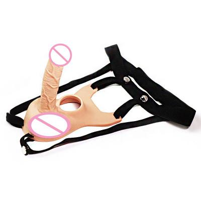 Sexy  For Women Man Wholesale Good Quality  Waterproof Strap-on Double Dildo With Hole Vagina And Anal Plug