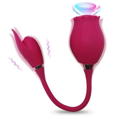 Upgrade 2-in-1 Rose  Egg G-spot Clitoral Stimulator 10-speed Suction & Vibration Vibrator Sex For Women