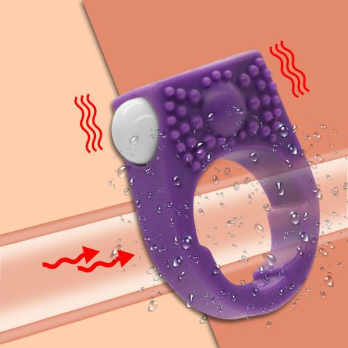 Vibration-locking Ring Male Jumping Egg Blocking  Polka Dot Soft Rubber Penis