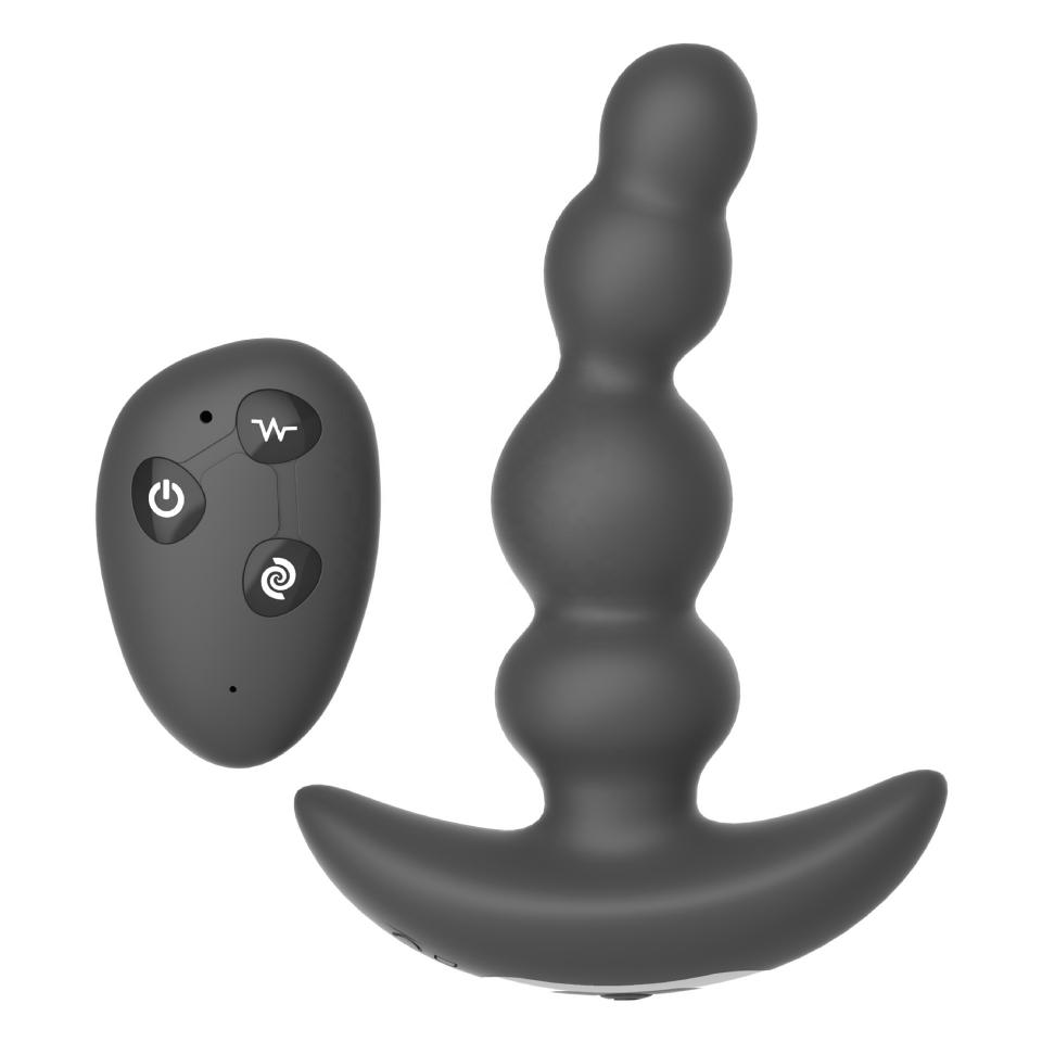 Wholesale 10 Frequency Anal Plug Vibrator Vibrating Beads Silicone Wireless Remote Control  Male Prostate Massager
