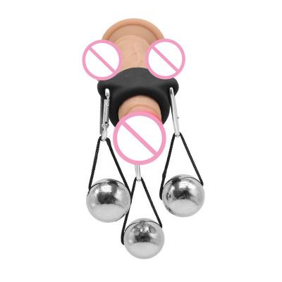 Wholesale New Arrival  Bdsm Silicone Paired With Heavy Balls Penis Stretching Exercises For Men