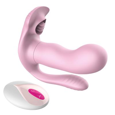 Wholesale Wearable Wireless Remote Control  Female Masturbation 3 In 1 Sucking Anal Stimulation Sex Panty Vibrator