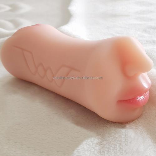 3 In 1 Soft Silicone Male Masturbators Realistic Pocket Pussy Anus Lifelike Mouth Oral Sex Masturbation Sleeve For Men