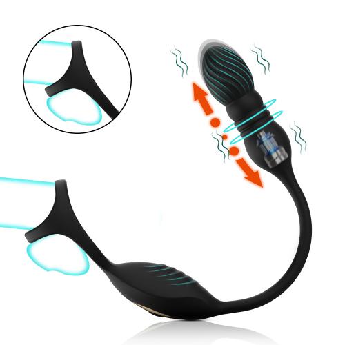 3 In 1 Thrusting Anal Beads Remote Control Butt Plug   Vibrator For Men Couple Pleasure Male