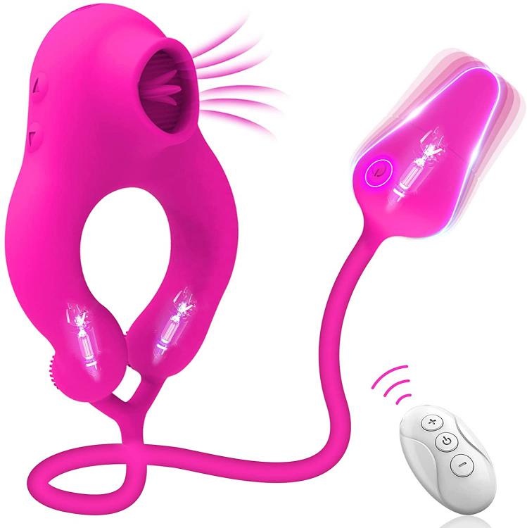 4 In 1 Clitorals Stimulator  For Couples, Remote Control Vibrator With Vibrating Butt Plug And Cock Ring