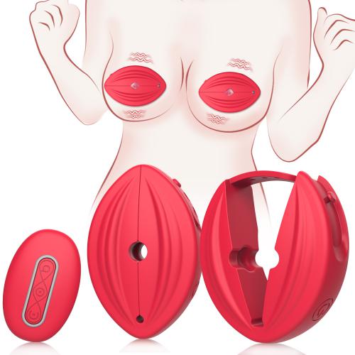 Games 1 Pair Vibrating Nipple Clamps Remote Control 10 Vibrations Invisible For Couples Vibrator