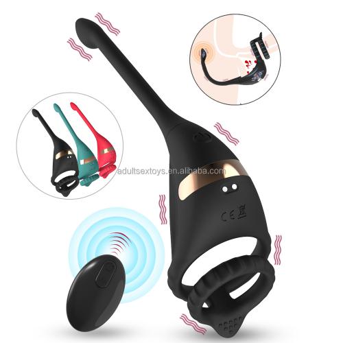 Anal Butt Plug Prostate Massager Penis Ring Vibrator Male  10 Modes G Spot Vibrating Cock