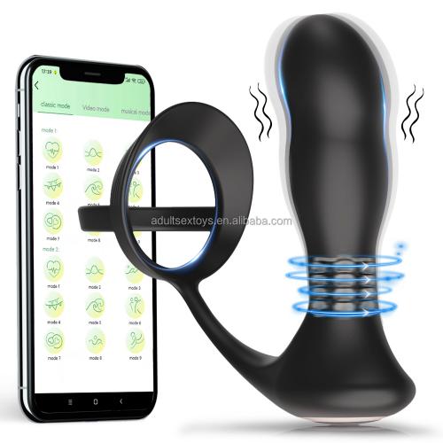 App Controlled Anal Vibrator Prostate Massager With Cock Ring  Male  For Beginner Advanced Player Gay