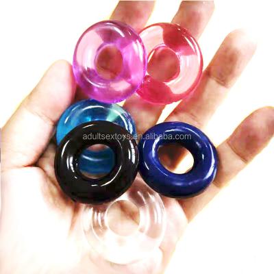 Colorful Soft Male Cock Ring Elastic Delay Stay Long Hard  Penis Rings For Men Pleasure