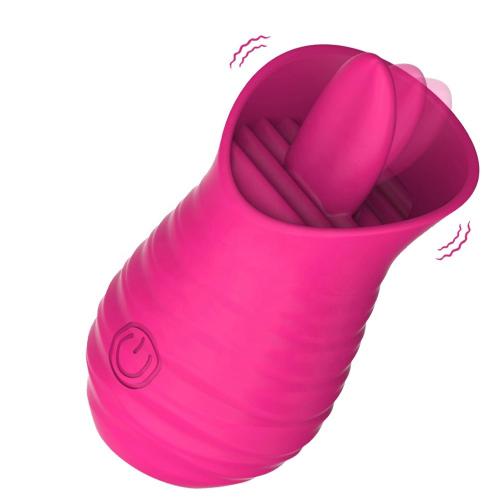 Hot Mini 10 Modes Vibrating Tongue  Licking Rose Massage Vibrator For Woman