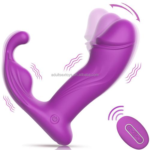 New Remote Control Wearable Panty Vibrators Quick Wiggling G Spot Clitoral Stimulator Dildo  For Women