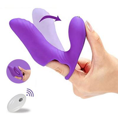 Rechargeable Remote Finger Sleeve Vibrator G Spot Orgasm Massage Clit 10 Speeds Powerful For Women