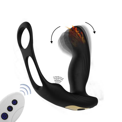 Remote Control Men Electric Shock Wave Prostate Massager Anal  Vibrator Stimulator Butt Plug, Wiggle Motion