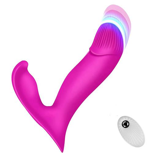 Remote Control Wearable Panty Vibrator Female Clitoral And G Spot Stimulation Thrusting Dildo For Women
