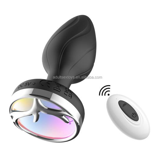 Remote Controlled Light Up 10 Speed Vibrating Anal Plug Led Lights  Masturbator Butt Plugs