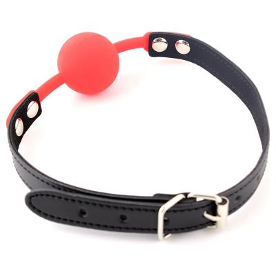 Sm Leather Strap  Game Bondage Kit Silicone Mouth Ball Gag Safe Restraints Harness For Play And  Gear