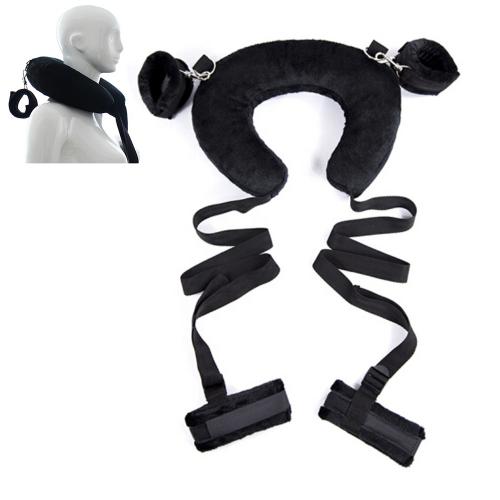 Sm Restraints Kit,wrist Thigh Leg Restraint System Hand & Ankle Cuff With Sponge Pillows Position Support Sling Sex Play