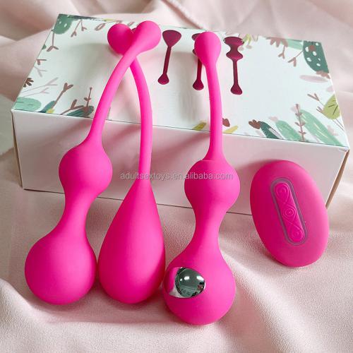 Set Of 3 Kegel Exercise Balls Pelvic Floor Muscle Trainer Silicone Training Kit For Women Beginners & Advanced