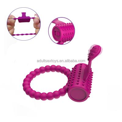 Silicone Penis Ring Vibrator  Erotic  Vibrating Clitoral Stimulator Electric Cock Rings For Men