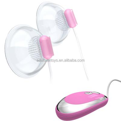 Transparent Clear Cups 10 Modes Vibration Nipple Breast Massager Vibrator Aaa Battery Women Massagers