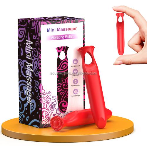 Wearable 12 Speeds Vibrating Bullets Rose Vibrator  Lipstick Tips Shape Bullet