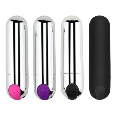 Wholesale 10 Speed Silver Vibrating Bullets Rechargeable Mini Bullet Vibrator  For Woman