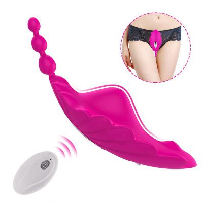 Wholesale Clitoris Anus And Vagina Stimulator 10 Frequency Strong Vibration Butterfly Wearable Panty Vibrator With Remote