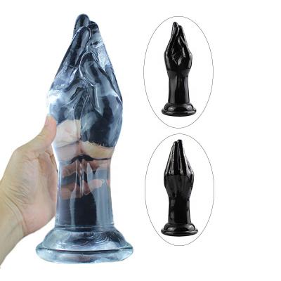 Wholesale Hand Shape Super Huge Anal Plug Silicone Clear Butt For Men Women